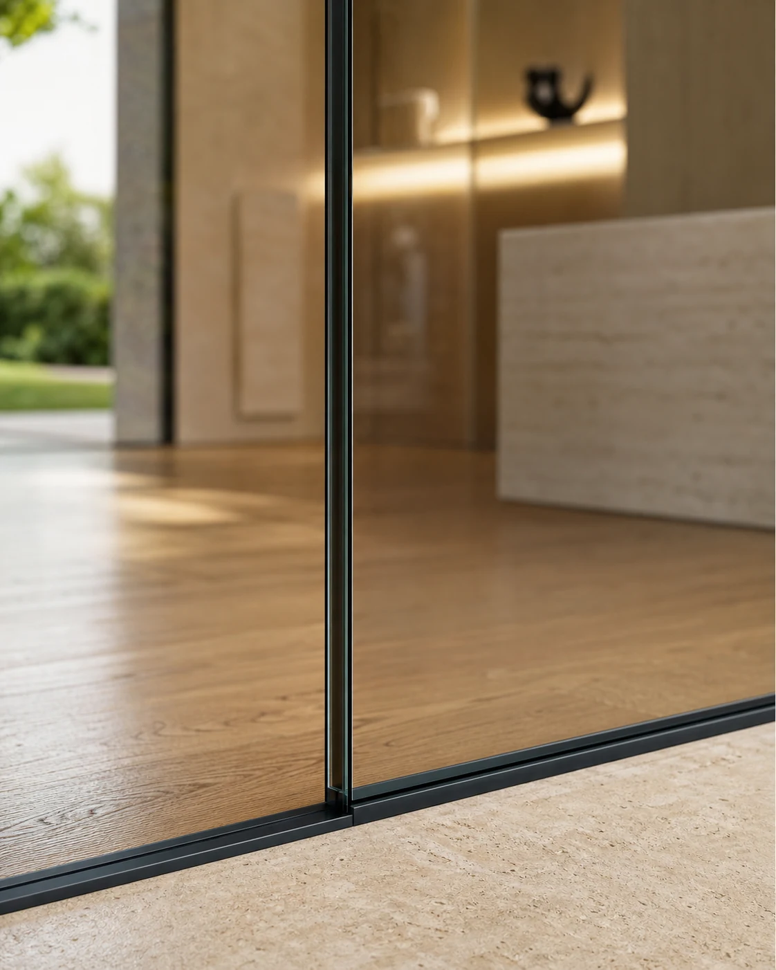 Clear toughened glass macro