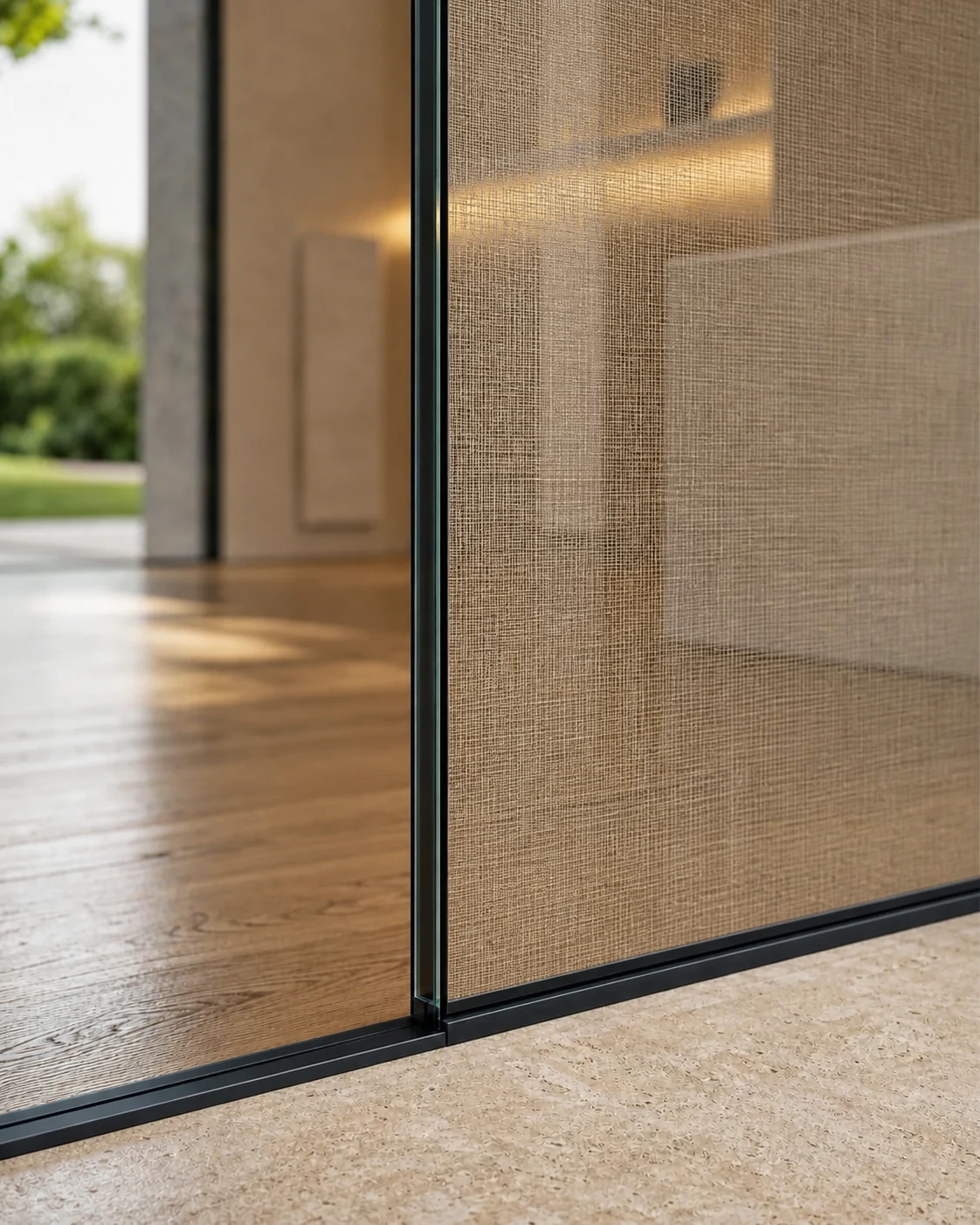 Fabric laminated glass macro