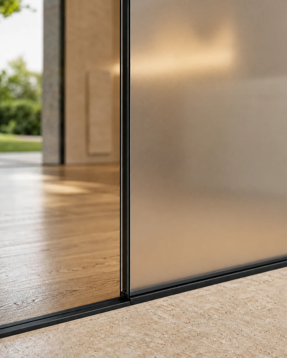Frosted glass macro