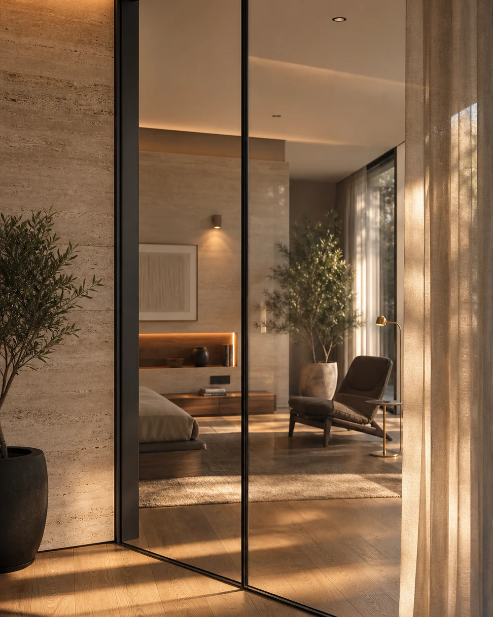 SLIM, Ultra-slim profiles step back, so the room keeps its light.